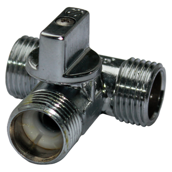 кран угловой декоративный трехпроходной 1/2"рн.х1/2"рн.х1/2"рн. mini te