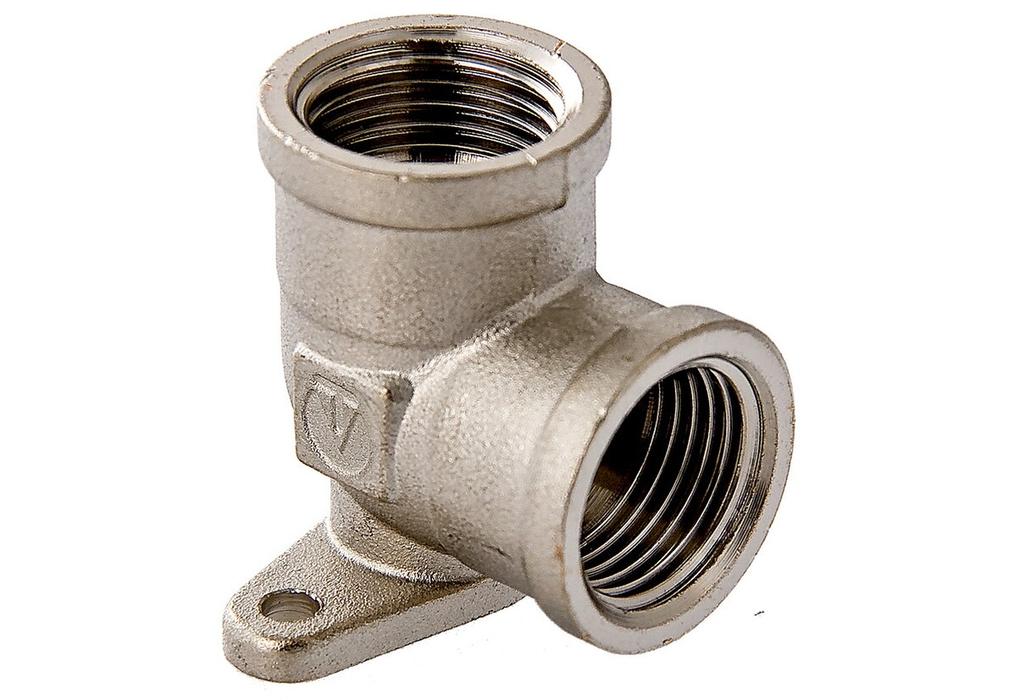 отвод 1/2 лат. с креплением никелированный