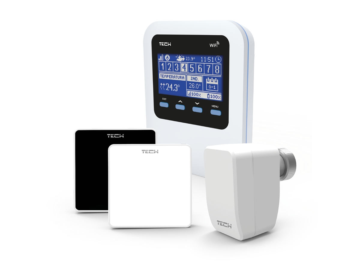 tech wifi 8s, беспроводной комнатный контроллер для установки, управляемый через интернет