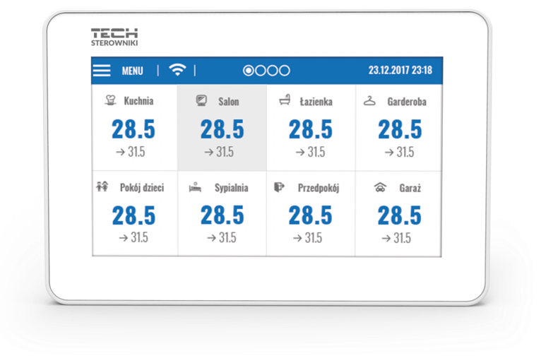 m-9 белый, проводная панель управления + модуль wi-fi (скрытый монтаж)