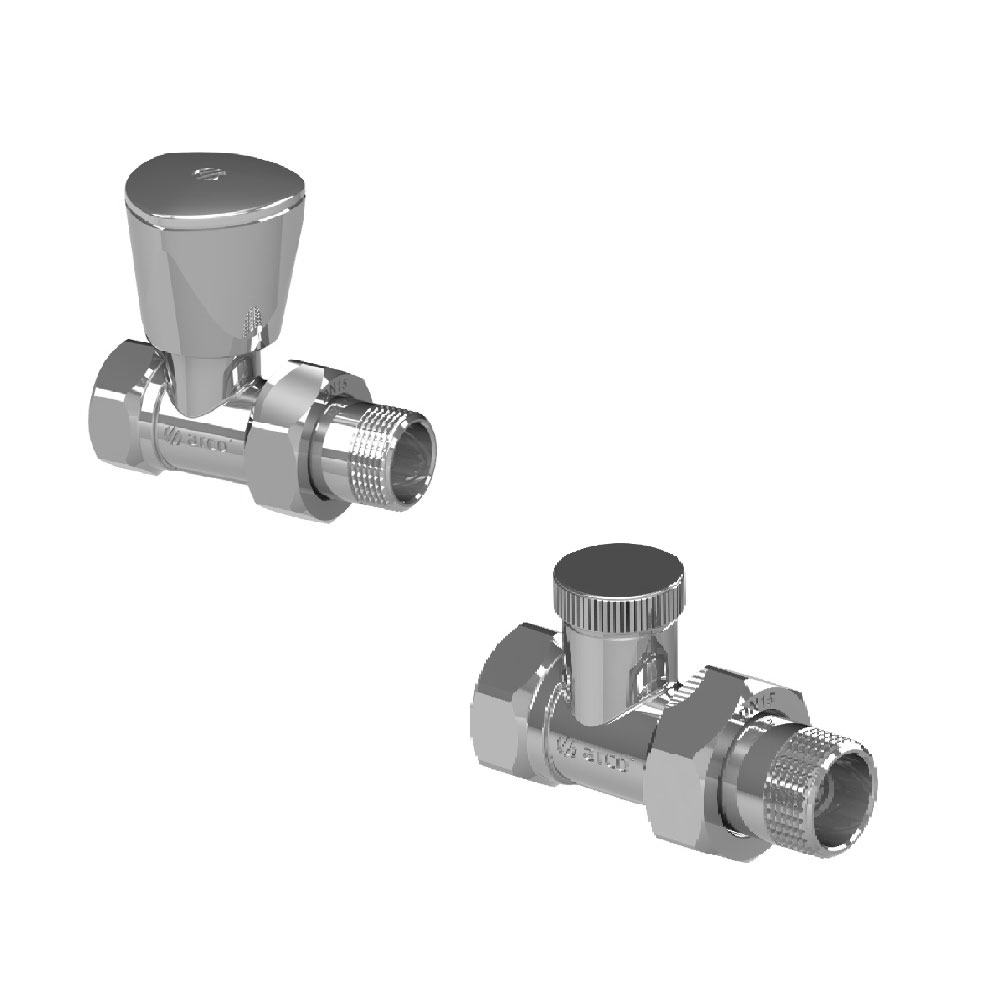 Комплект кранов радиаторных 1/2 хром прямой