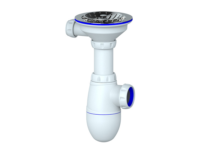 сифон для кухни с чашкой d115, без перелива, unicorn 