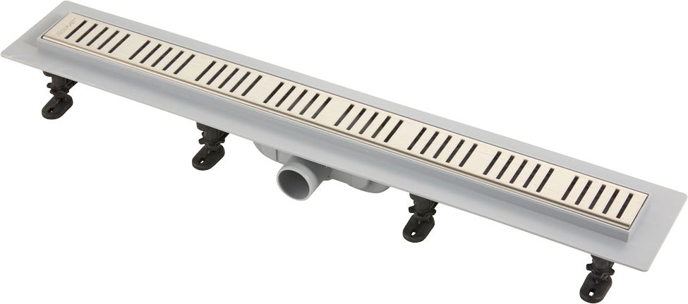 желоб водоотводящий apz10-750m simple с порогами для перфорированной решетки alcaplast