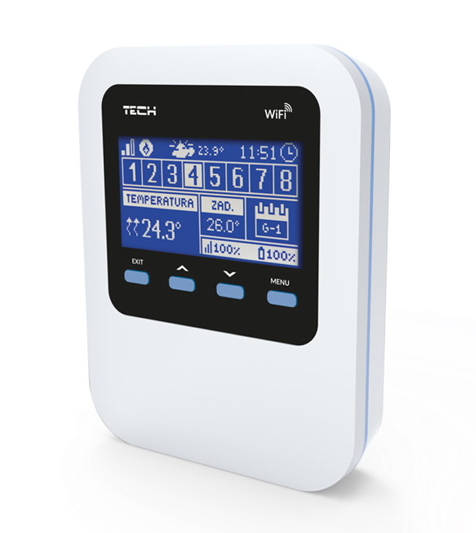 tech wifi 8s, беспроводной комнатный контроллер для установки, управляемый через интернет