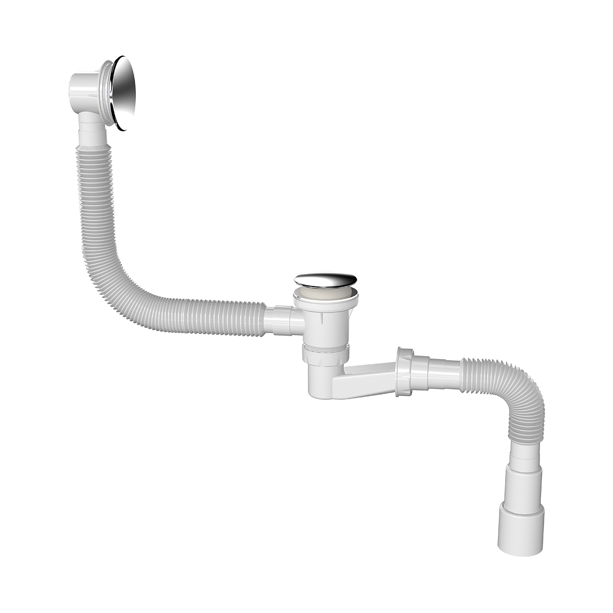 сифон для ванны nova с выпуском click-clack 40/50-11/2