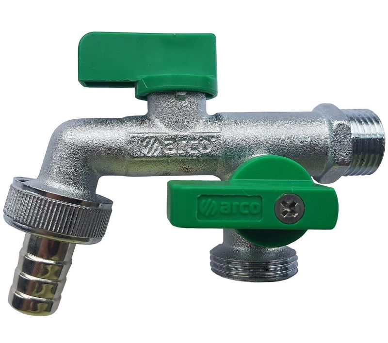 кран поливочный трехпроходной 1/2 jardin mac